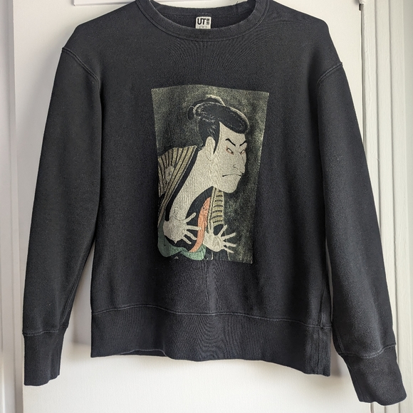 Black Uniqlo EDO UKIYO-E UT Graphic Sweatshirt XS size BNWT - Picture 2 of 6